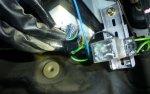 Relay Bracket mounted to lower TCM stud next to brake pedal.JPG